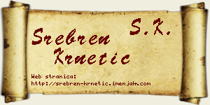 Srebren Krnetić vizit kartica